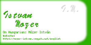 istvan mozer business card